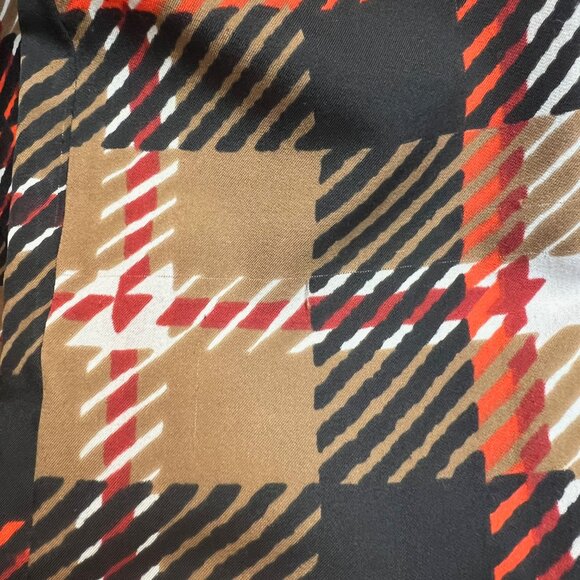 Vintage 1970s Addenda Wide Collar Plaid Check Print Button Up Dress Shirt - Picture 7 of 9